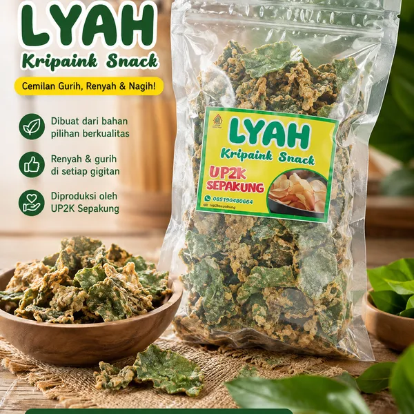 Kemasan Keripik Bayam Sepakung siap jual